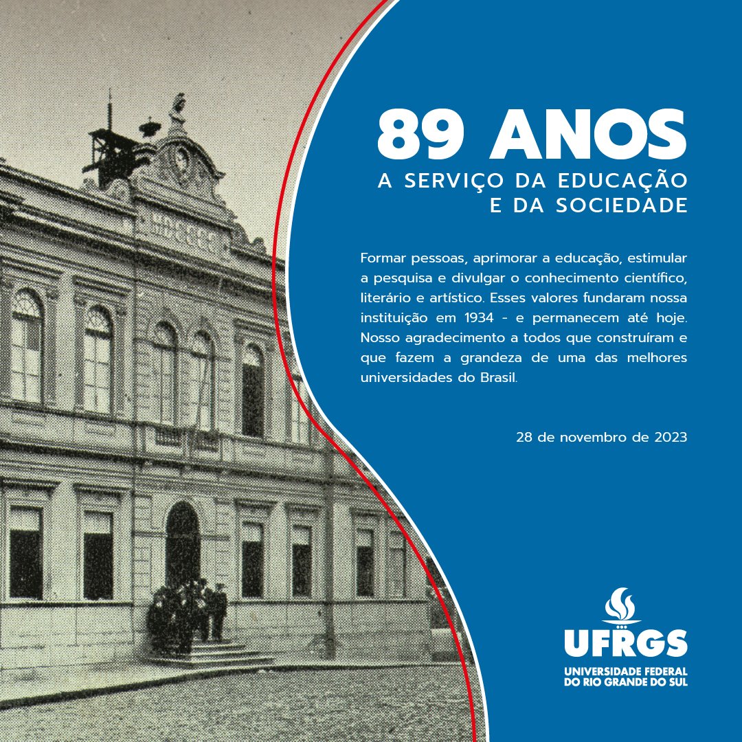 UFRGS 89 anos!
A UFRGS consolidou-se como uma das mais prestigiadas Universidades do país. O SPH tem muito orgulho de trabalhar em prol da preservação dessa memória. 
Parabéns a todos que fazem e fizeram parte desta história. 
Confira o vídeo da UFRGS TV encurtador.com.br/akrsF