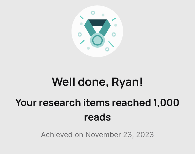 Science is not about the numbers. But I have to be honest and say this feels very affirming as I draw toward the end of my PhD! 🔬🌱