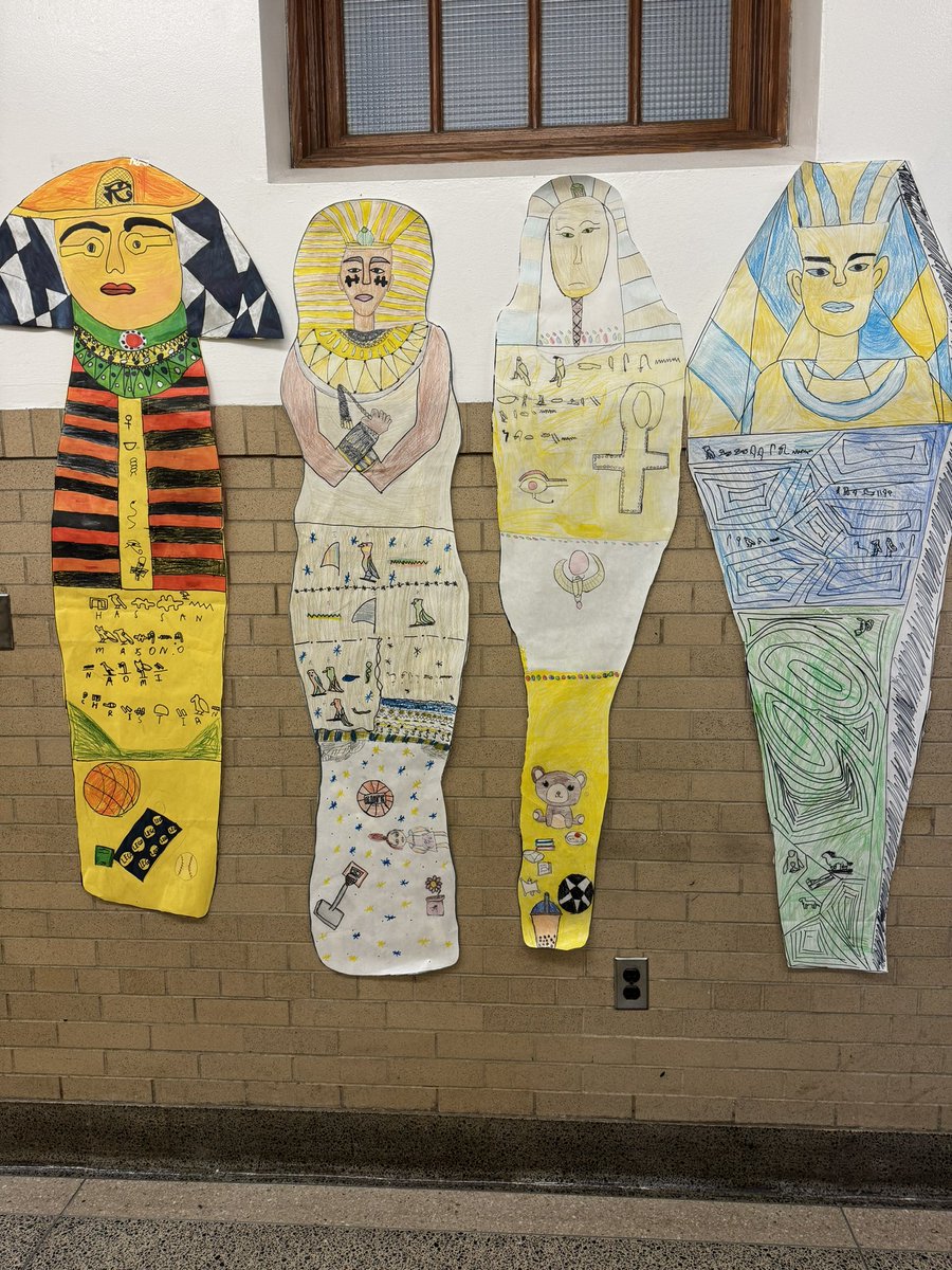 After learning about the importance of the sarcophagus in Ancient Egypt, 6th graders worked together to create their own! #wearefranklinsquare <a href="/polk_street/">Polk Street School</a> @MsRoller6