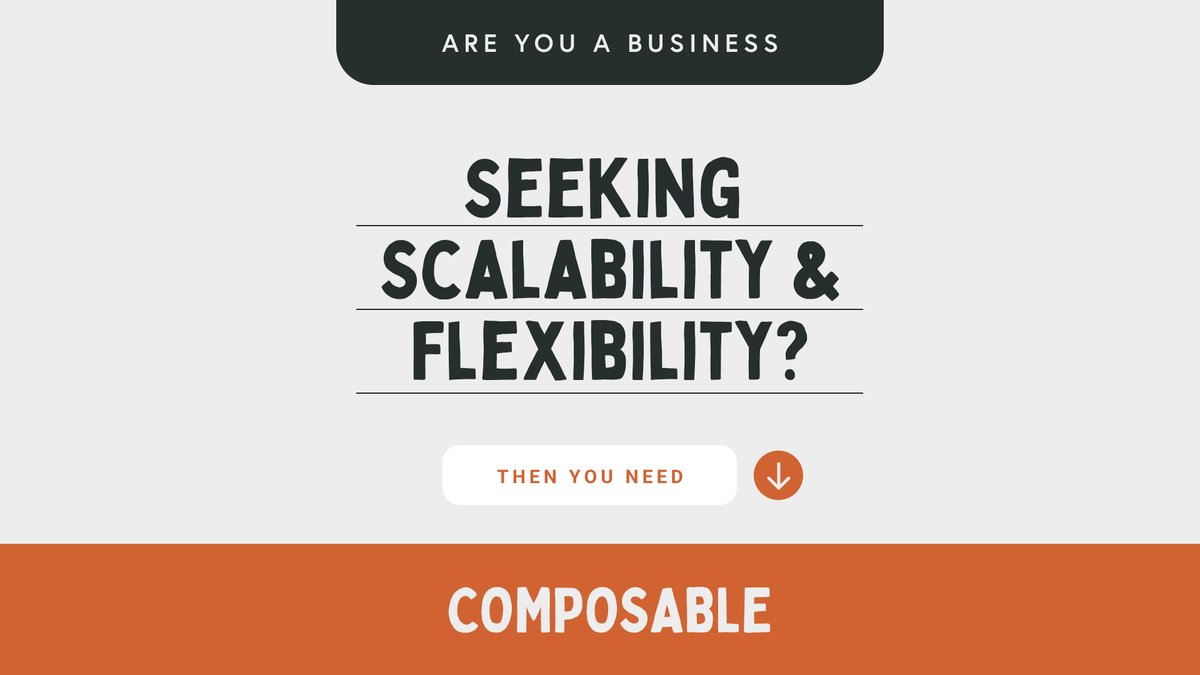 rusty_monkey's tweet image. Are you a business that is:
📈🔧 Seeking scalability and flexibility
👍 ⏰Who has diverse &amp;amp; evolving needs

Then migrating to Composable Ecommerce will be a game changer for you!

👉 vist.ly/kq4j #EcommerceTrends #InnovationInRetail