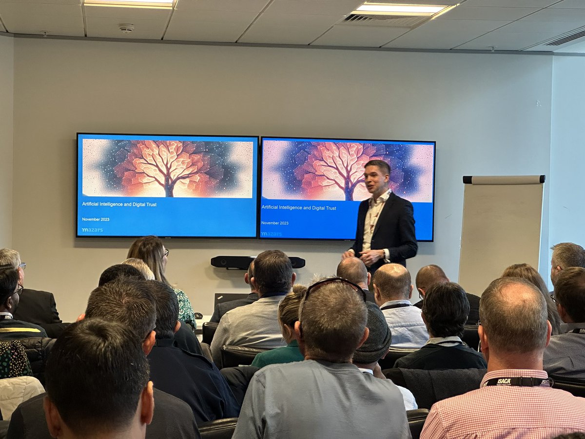 First presentation on AI Intelligence and Digital Trust by Matt from @Mazars_UK