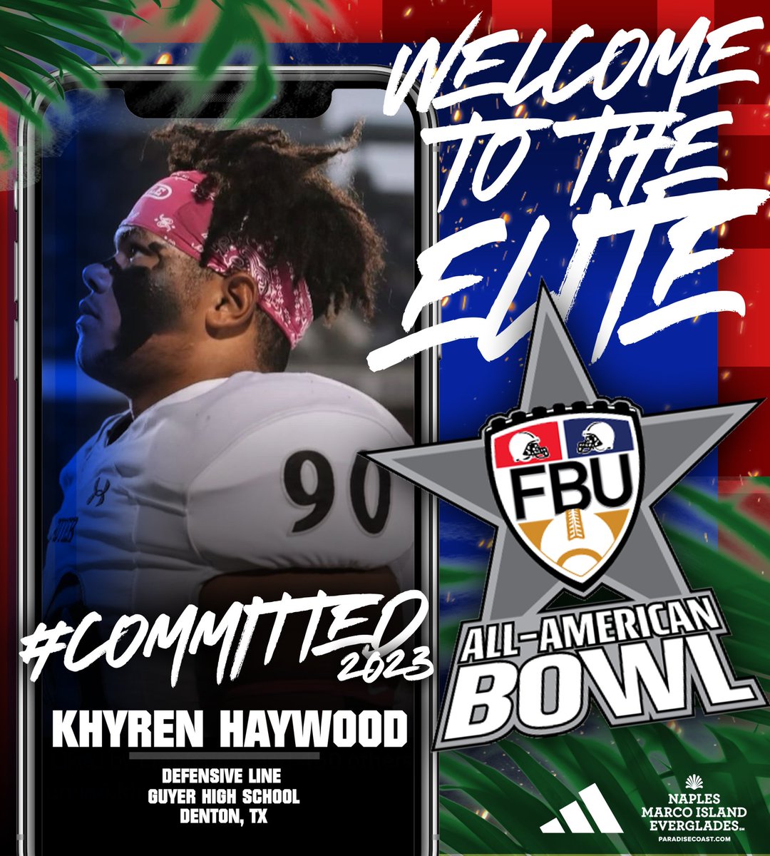 WELCOME TO THE ELITE 🌴 #FBUPathAlum Khyren Haywood punched his ticket to the #FBUAllAmerican Bowl 2023 👀 See you in Naples, FL this December 🔥 #FBU #GetBetterHere