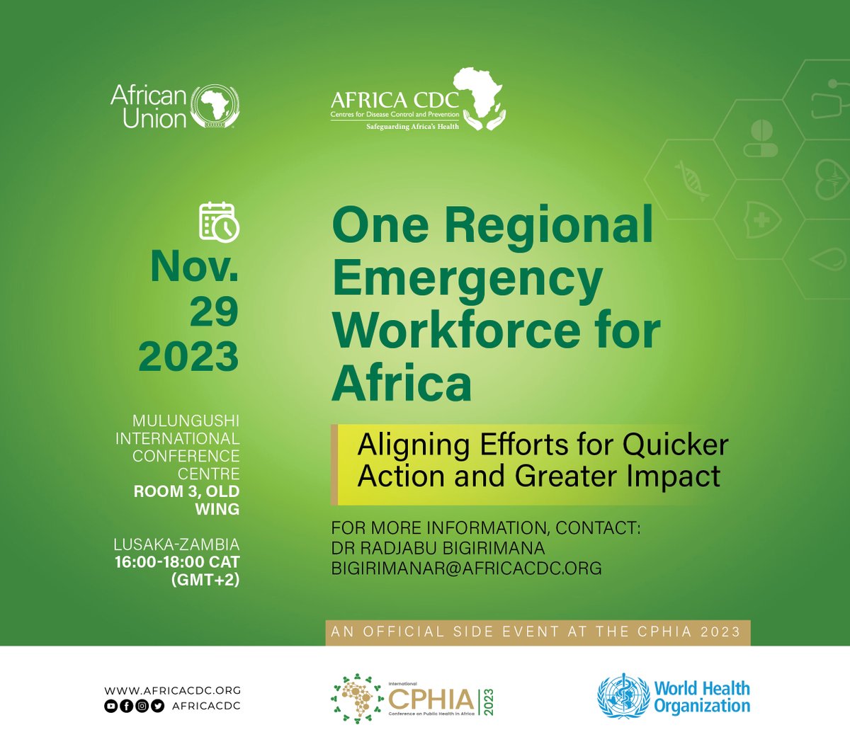 The Joint Emergency Action Plan will build a cadre of 3000+ first responders to tackle crises from climate change, conflict, and disease outbreaks. 

Curious about these health heroes? Join us at #CPHIA2023 to learn more. 

#AVoHCSURGE#BetterHealthcare