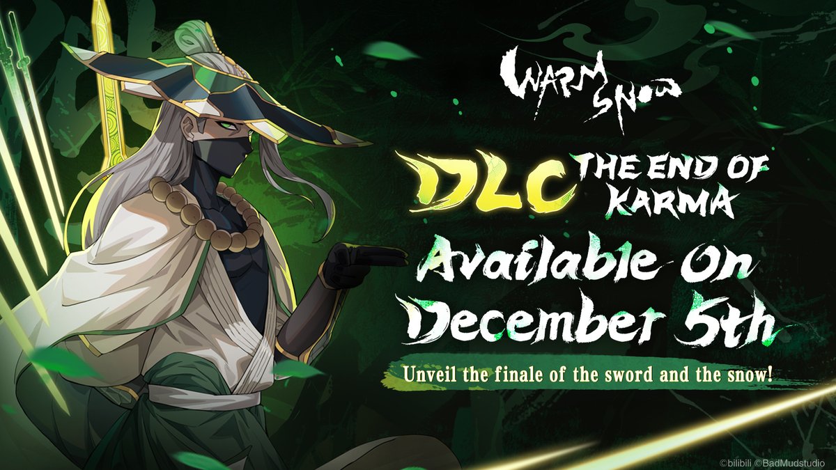 WarmSnowGame's tweet photo. Dear Snow Shovelver, here is the good news~

On December 4th at 7:00 PM PST, DLC2 'The End of Karma' will be officially launched on Steam, with an initial 10% discount for the first week! https://t.co/W3wqIQNKDV