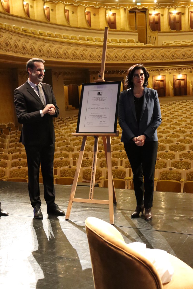 Jeanne_Paumier's tweet photo. Hier, j'ai eu l'opportunité de suivre @RimaAbdulMalak, Ministre de la Culture, lors de sa visite à Vichy pour la remise du #PrixAlbertLondres2023 https://t.co/7QL5esSY7E