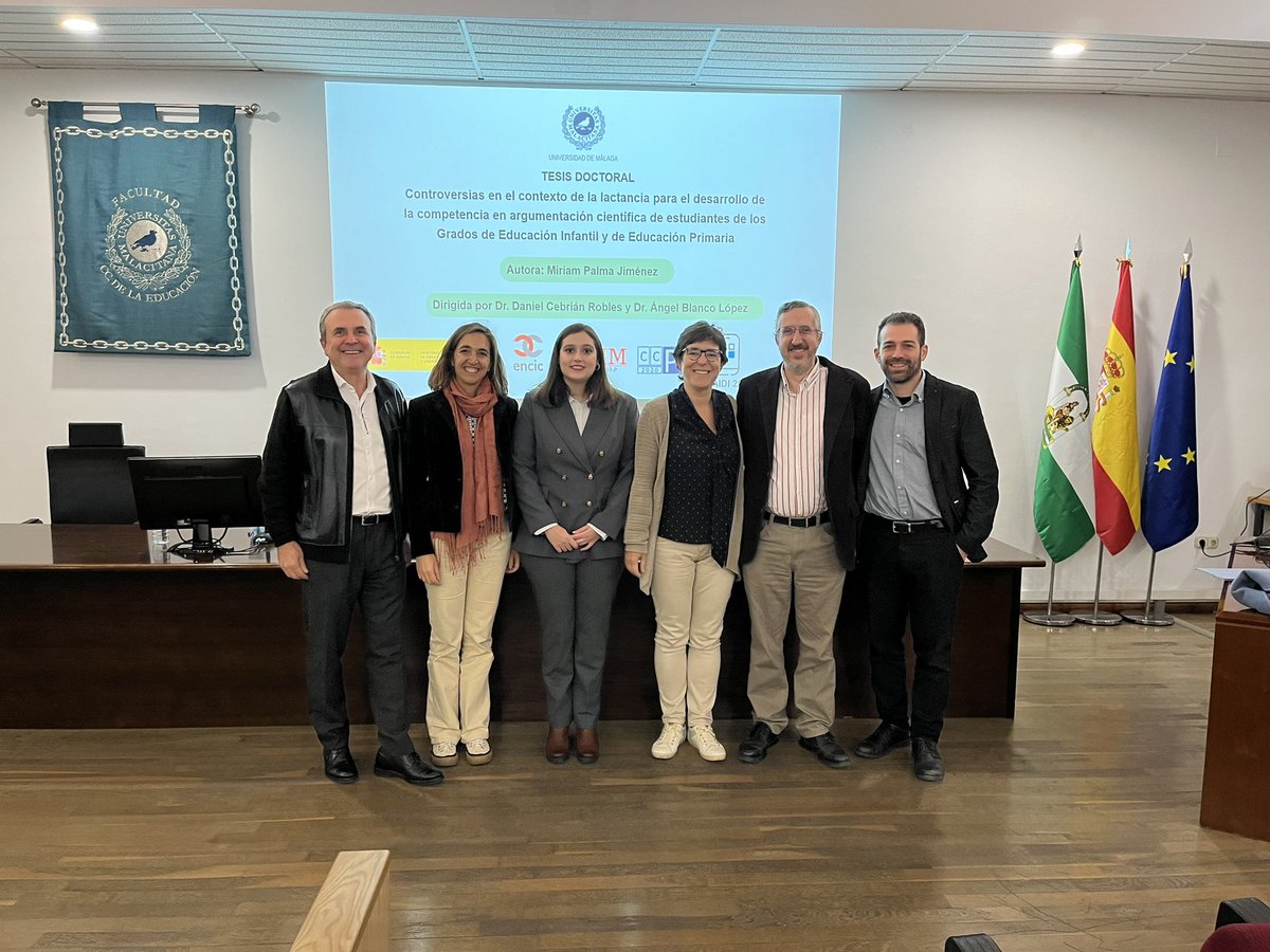 Nueva doctora del grupo <a href="/EncicGroup/">Encic</a> <a href="/InfoUMA/">Universidad de Málaga</a> 
Enhorabuena a Miriam Palma Jiménez y a sus directores <a href="/angelblancol1/">Angel Blanco Lopez</a> y <a href="/danielcebrianr/">Daniel Cebrián</a> <a href="/MiriamPalmaJim1/">Miriam Palma Jiménez</a>