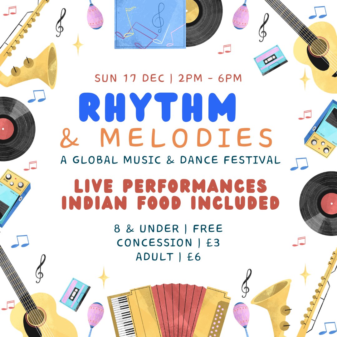 On 17th Dec we have Rhythms &amp; Melodies - a Global Music and Dance Festival coming to Newbridge Memo, brought to you by @kirancymru with tickets including Indian food!🍴🥳

Find out more here: newbridgememo.co.uk/events/rhythm-… 

#indianfood #newbridge #rhythm #dance #music #festival