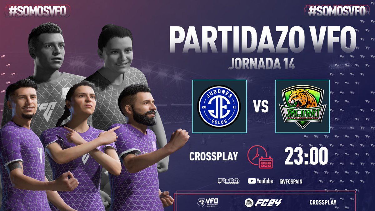 VFOspain's tweet image. 💻#PartidazoVFO

⏰23:00
⚔️@jugoneseclub 🆚@AnimersionGames 

⏰23:20
⚔️@CFCM_eSports 🆚@eQuizersEC 

🟣twitch.tv/VFOspain
🔴youtube.com/@vfospain 

🎙️@SeeergioGM @Mati_Bernstein
