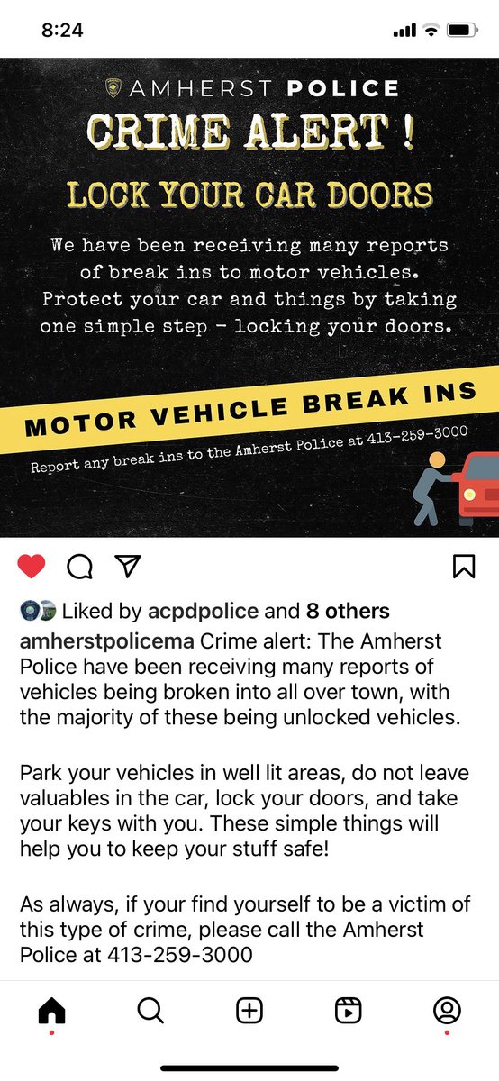 Please pass this along to your neighbors from @AmherstMApolice