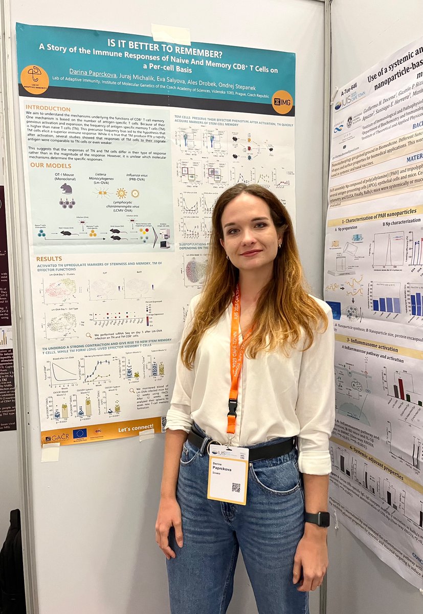 Darina Paprckova (@darinapaprckova) on Twitter photo Excited I can share my research with so many inspiring scientists at <a href="/iuis_online/">International Union of Immunological Societies</a> in Cape Town! Come and talk to me about T-cell memory 🧠 #IUIS2023 Excited I can share my research with so many inspiring scientists at <a href="/iuis_online/">International Union of Immunological Societies</a> in Cape Town! Come and talk to me about T-cell memory 🧠 #IUIS2023