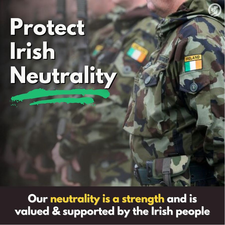 Sinn Féin is absolutely opposed to the move by Government proposals to undermine Irish neutrality by scrapping the triple lock. They should let the people decide! Sinn Féin are bringing a motion to the Dáil to protect Irish neutrality and invest in the Defence Forces.