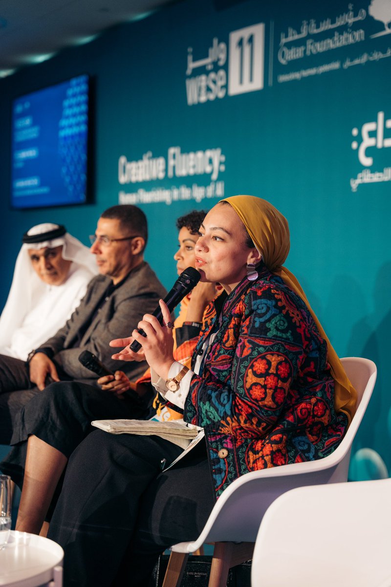 WISE (@wise_tweets) on Twitter photo During the panel session on “Empowering the Global South” at #WISE11, <a href="/NarimanMoustafa/">Nariman Moustafa</a> shared her thoughts about the concept of coloniality.
She raises the question: We need to ask ourselves how does education teach us to define success, progress, and happiness? During the panel session on “Empowering the Global South” at #WISE11, <a href="/NarimanMoustafa/">Nariman Moustafa</a> shared her thoughts about the concept of coloniality.
She raises the question: We need to ask ourselves how does education teach us to define success, progress, and happiness?