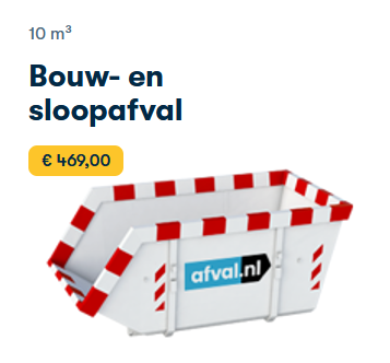 Afval_NL's tweet photo. Onze 10 kuub bouwcontainer is ons grootste formaat die wij verhuren en deze is nu in de aanbieding.

Ga je lekker verbouwen, opruimen of aan een andere klus beginnen? 

Bestel dan vandaag nog je bouwcontainer, dan zorgen wij dat hij morgen op de stoep staat. https://t.co/o7gOvLu442
