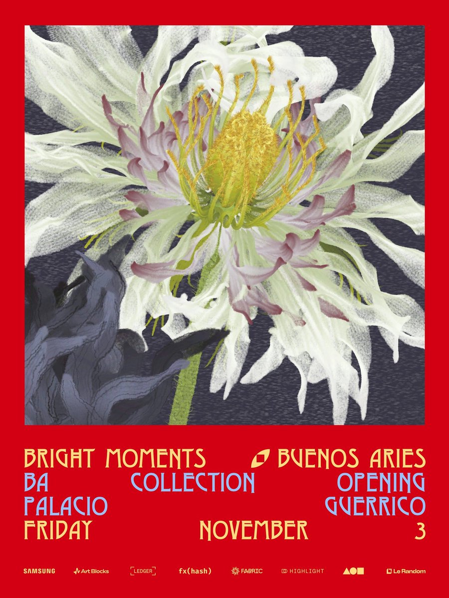 Este jueves a las 20 en Dune Park, meetup de <a href="/brtmoments/">Bright Moments</a>  con artistas de la #bacollection
Allí estaremos con <a href="/tamamoyre/">ƬΛMΛ</a> <a href="/gcorallo/">Guido Corallo || gcrll</a> <a href="/juanpvallejo_/">vallejo</a> <a href="/loloarmdz/">Lolo Armdz</a> contando cómo fue esa increíble experiencia.
Gratuito y sin inscripción previa. Les esperamos en Araoz 740, CABA!