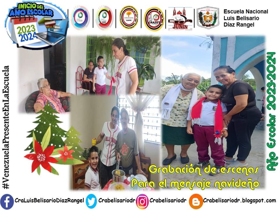 Grabación de escenas para el Mensaje Navideño