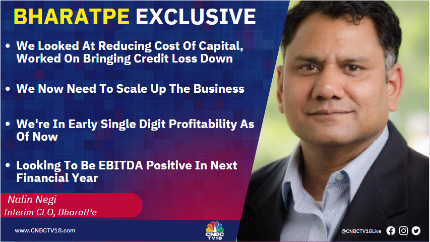 CNBCTV18Live's tweet photo. As #Bharatpe's annualised revenue crosses Rs 1,500 cr, CNBC-TV18 speaks exclusively to the company's interim CEO.
He says that growth will #initially come from the lending business and that they should launch a co-branded credit card soon
#CNBCTV18Exclusive https://t.co/PnYHMfEieB