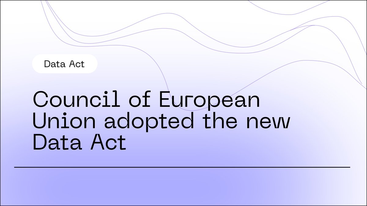 EuEthInstitute's tweet image. #CryptoRegulation Update: Yesterday, the European Council adopted the new #DataAct 🚨

This is the final step before the publication in the Official Journal of the EU and towards new rules on access and usage of data.

consilium.europa.eu/en/press/press…