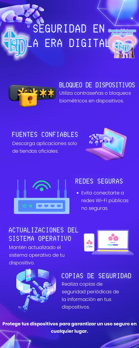 El área de Gestión de la Información y las Comunicaciones del @HospitaHonda socializa las siguientes recomendaciones para la efectiva ciberseguridad de los datos.

Estamos humanizando los procesos de atención en salud.

#INFORMACION
#Ciberseguridad
#ciberseguridadparatodos