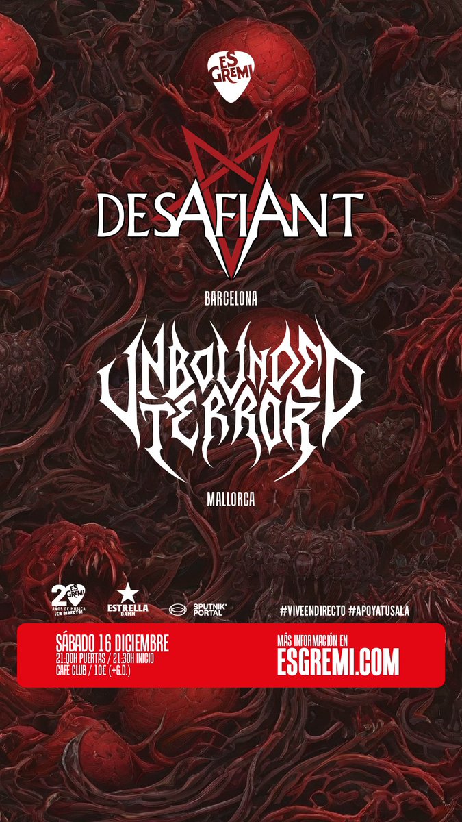 Desafiant666's tweet photo. Propera parada: Palma! 🤘🏻
Ens fa molta il·lusió aquesta escapada a Mallorca amb els Unbounded Terror, una companyia immillorable! https://t.co/Sn6QSffQkm
