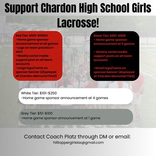 Today is Giving Tuesday ❤️🖤
Thank you to those who have contributed so far, your support is incredibly important to our team! Contributions make a huge difference in our ability to provide awesome opportunities to our student-athletes! Sponsor info below.