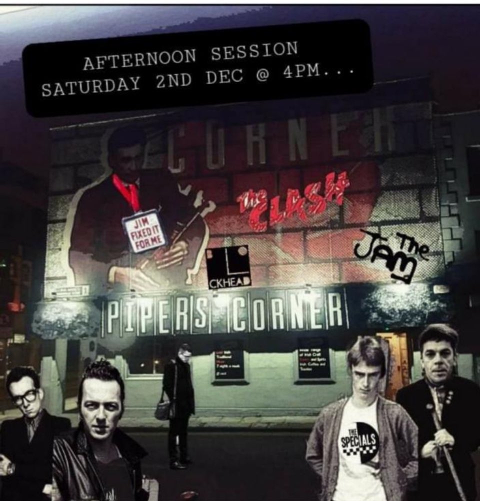 pipers_corner's tweet photo. The Punks are back in Pipers next Saturday from 4pm for their annual jam. #Punk #Ceol https://t.co/CiG9qDVpOH
