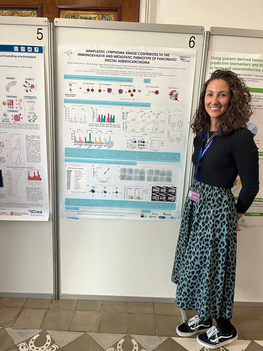 Come visit my poster about the potential contribution of ALK in the immunoevasive and metastatic phenotype in PDAC at <a href="/IRBBarcelona/">IRB Barcelona</a> #CancerInContext Barcelona BioMed Conferences. Such a fantastic scientific environment with outstanding talks, I’m truly enjoying it 🤩 <a href="/psancholab/">Psancholab</a>