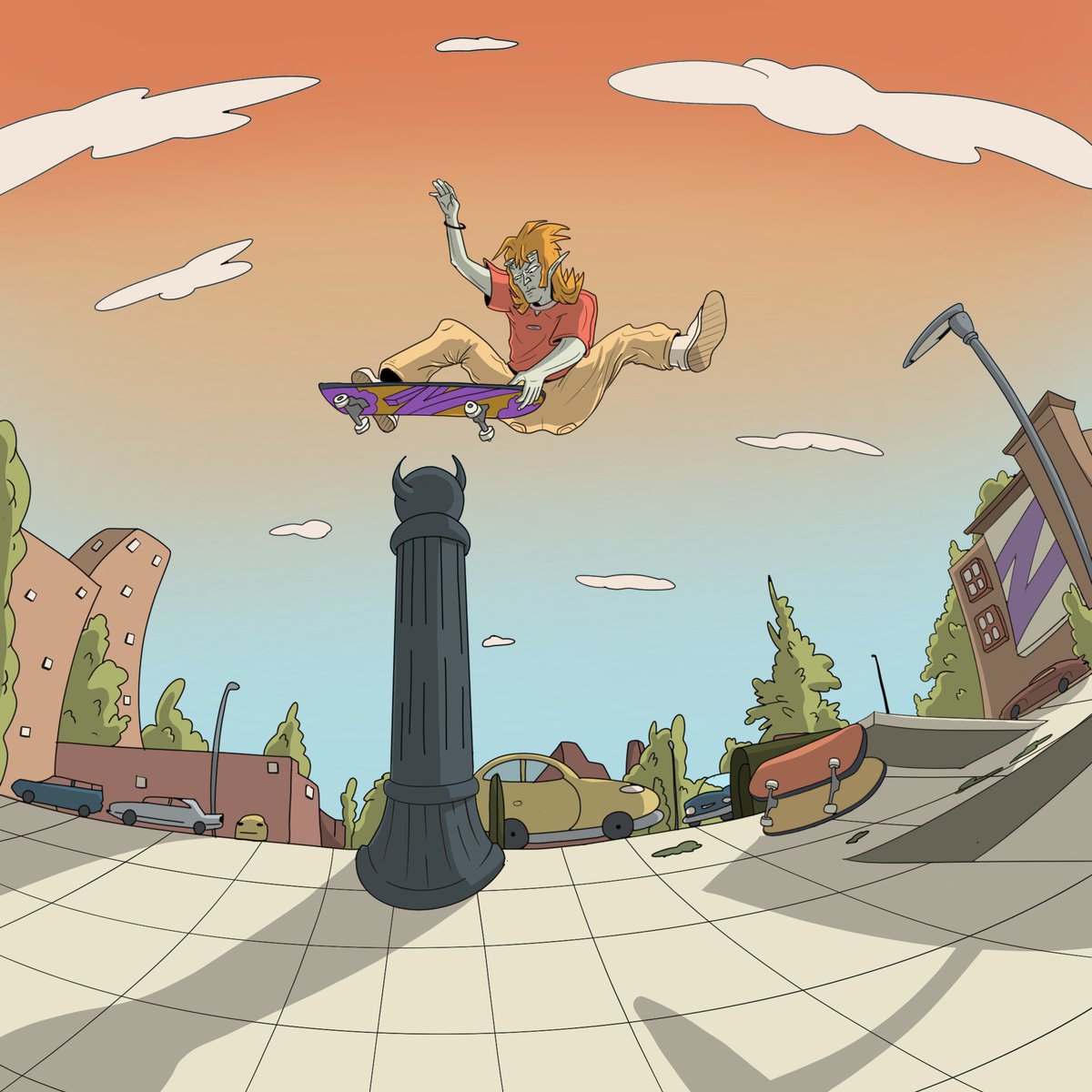 1/1 GM, today is skateboarding day in Rivalz! 🛹