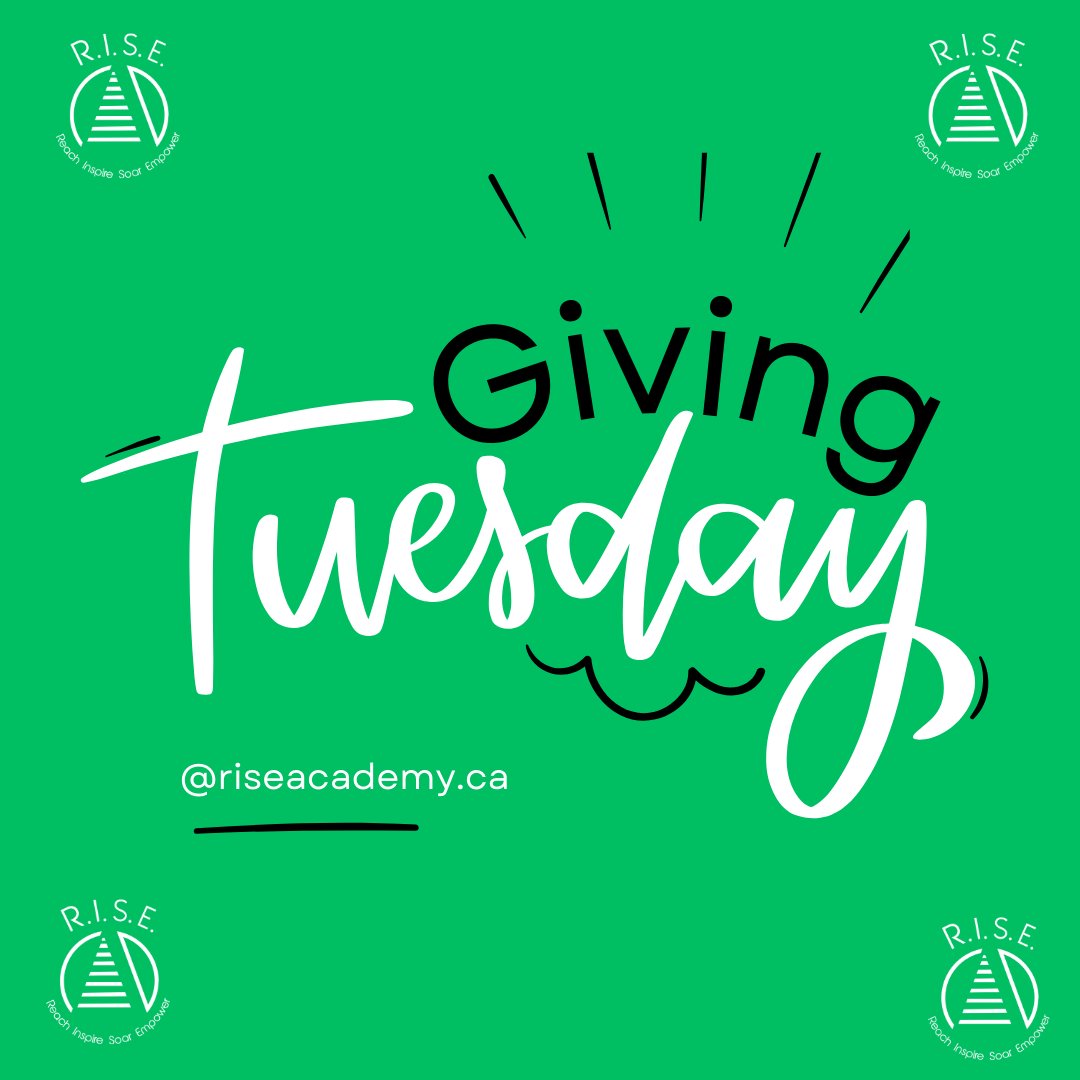 On this #GivingTuesday, let’s show our support for R.I.S.E. Academy by giving back and helping students reach their full potential. Every donation counts, so let's make a positive change together! 💪🏼 #SupportRISE #GivingTuesday".  Link in Bio