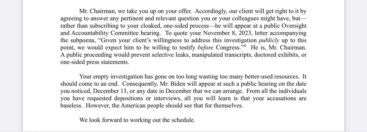 NEW- NewsNation has confirmed Hunter Biden will come forward and testify in front of the House Oversight Committee, which has been investigating the Biden family finances for months. Hunter’s attorneys say so long as he can do so publicly, he is willing. Part of the letter from…