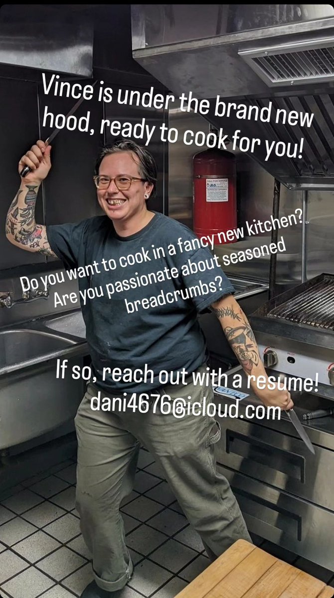 12stepsdown's tweet photo. Come eat or apply for a job! Hiring part time kitchen staff. #mozzarellasticksarelife #likea12stepper https://t.co/Hp91jtsqA2