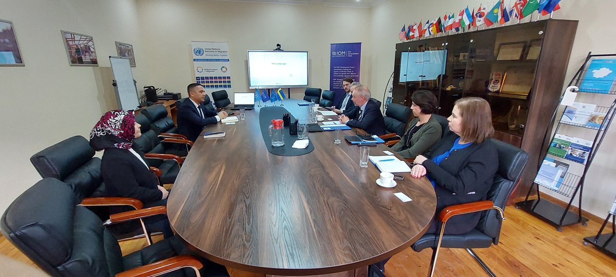 SanjarMigration's tweet photo. Great pleasure hosting a high-level delegation of @SweMFA and @Justitiedep of Sweden 🇸🇪 at IOM Uzbekistan. A good exchange on ongoing partnerships and expanding it in the future to make migration work for all. Good perspectives on the horizon. Thanks. https://t.co/gZgzpUxiN9
