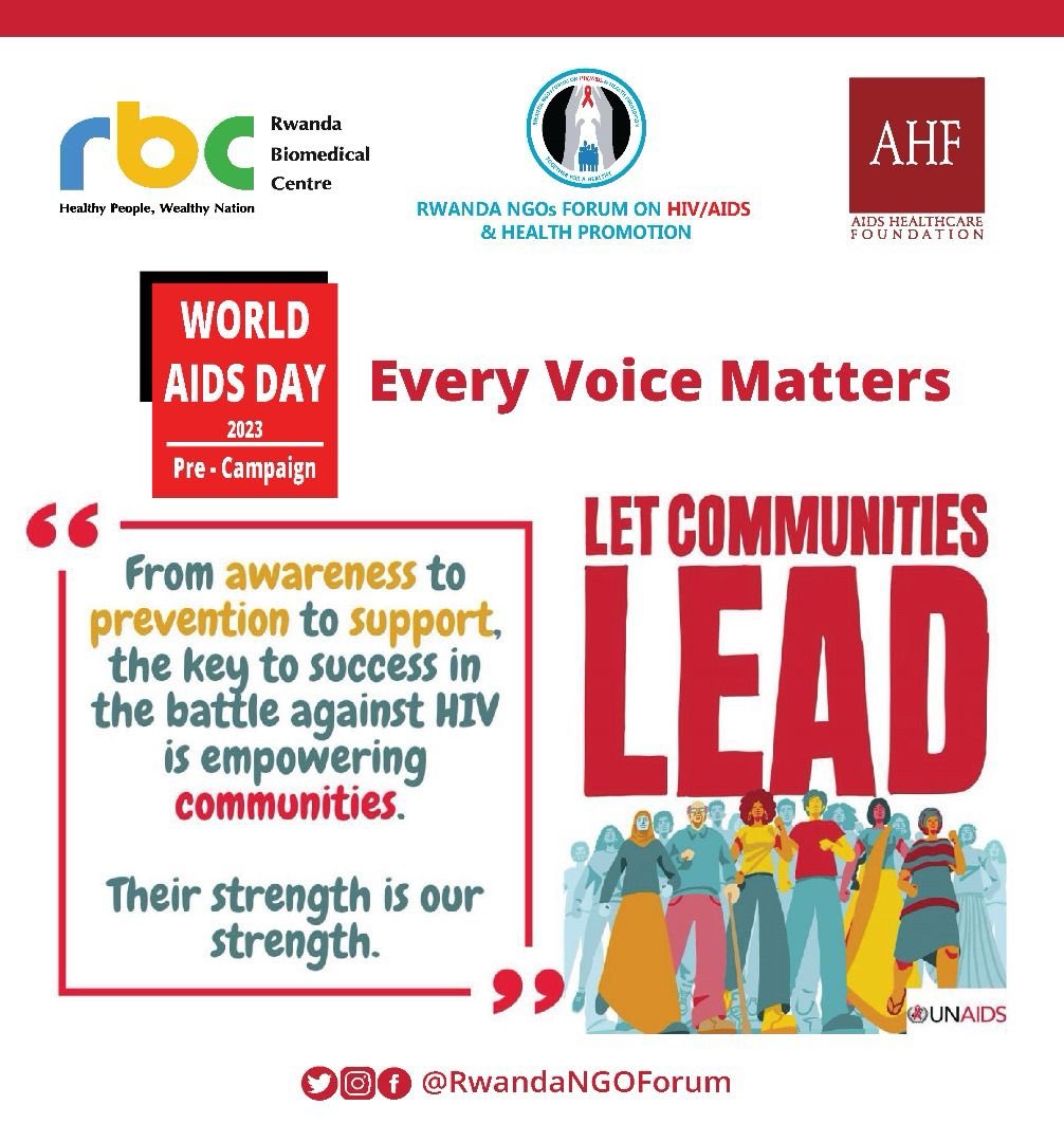 The end of AIDS is possible!  To follow the path that ends AIDS, there is a need to let communities lead. #EveryVoiceMatters #WAD2023 #LetTheCommunitiesLead @rangira_lambert @HindHassan_ @BrianChirombo @CMuvunyi @nsanzimanasabin @TuyishimeAlbert @ZacheeIyakaremy @Rwanda_CCM