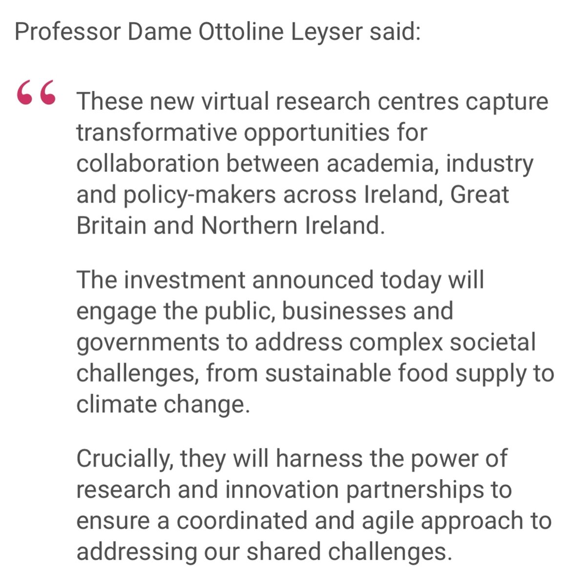 Joint funding of £60m has been announced for two co-centres to bring academics, industry and policymakers across Ireland, Great Britain and Northern Ireland closer to collaborate on food sustainability and tackling climate change. More: orlo.uk/GjYnD