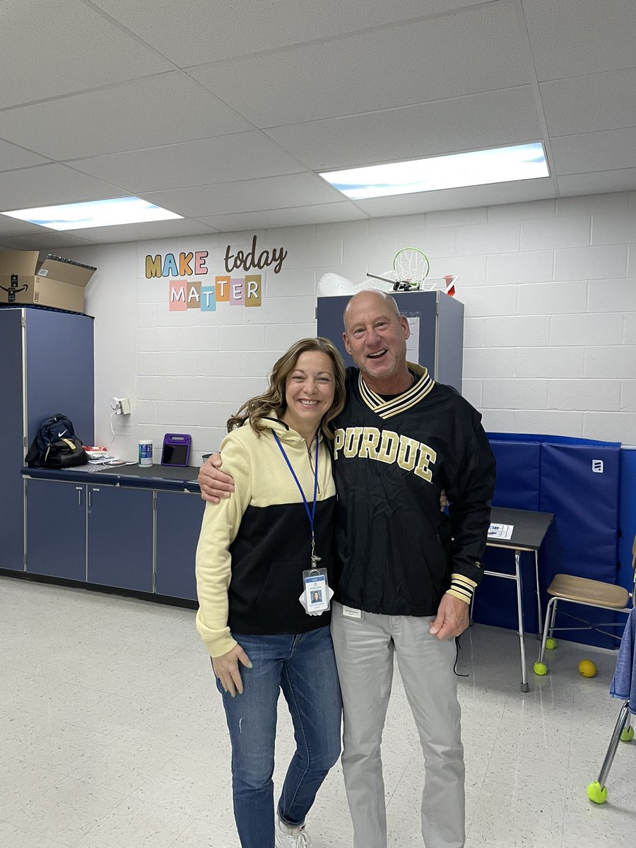 Boiler Up! <a href="/BallmerJr/">john ballmer</a> Hoosier wearing Black and Gold!