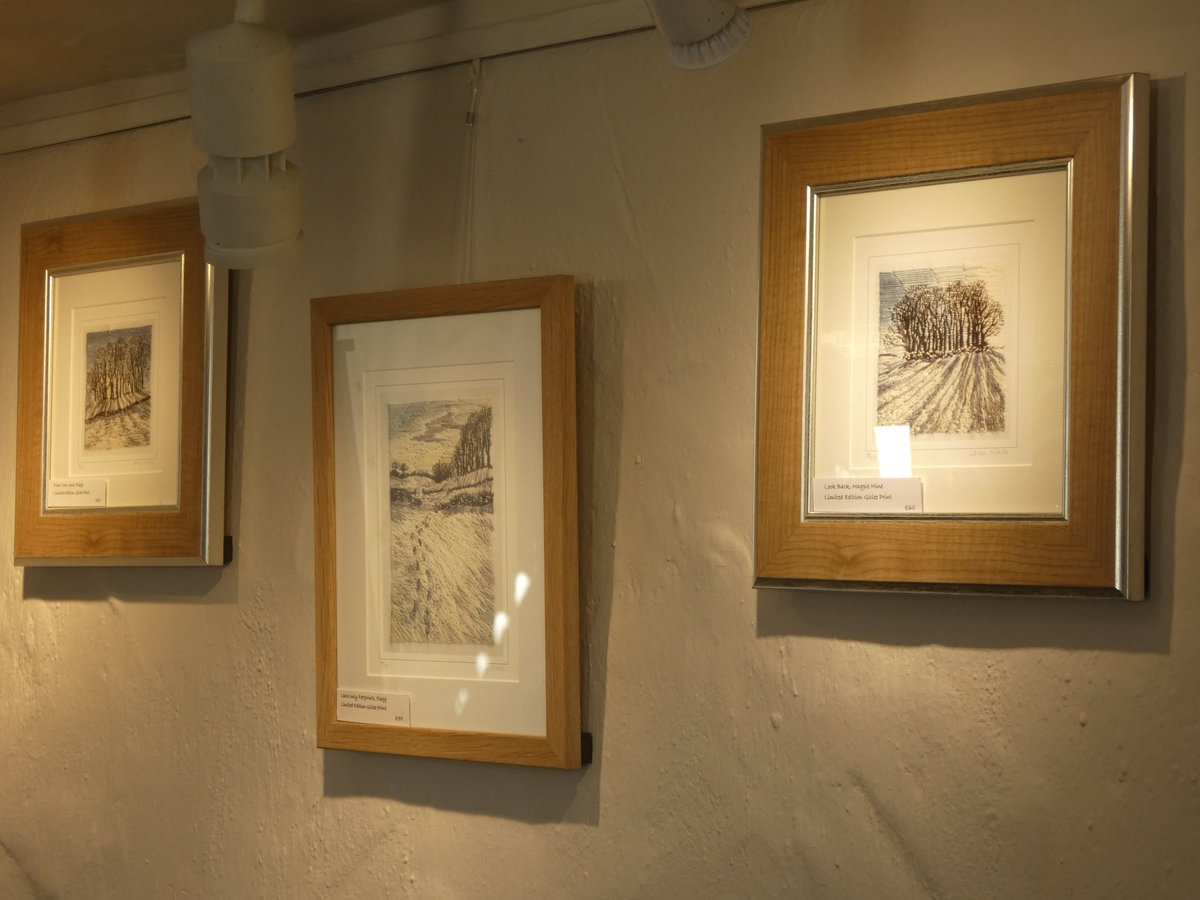 I dropped into the Anglers Rest at Bamford today with my 'big' camera and managed to get some nice shots of my exhibition. It continues until 4 January and the cafe is open 9-5pm daily except Thursdays. #FineArtInStitch #TextileArt #artexhibition #Art #embroidery #stitchedart