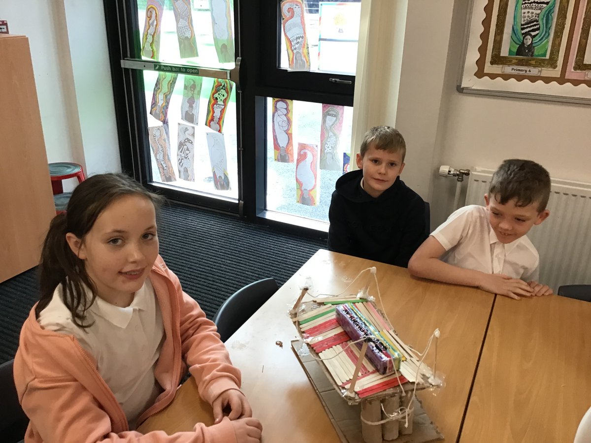 WoodheadPrimary's tweet photo. P5/6 used the design process of design, create and evaluate to solve a design problem. They had to make a bridge, that would hold a given weight. They then tested them out (Part 3). #STEMeducation #technologies #engineersatwork https://t.co/9rCL7UGtsU