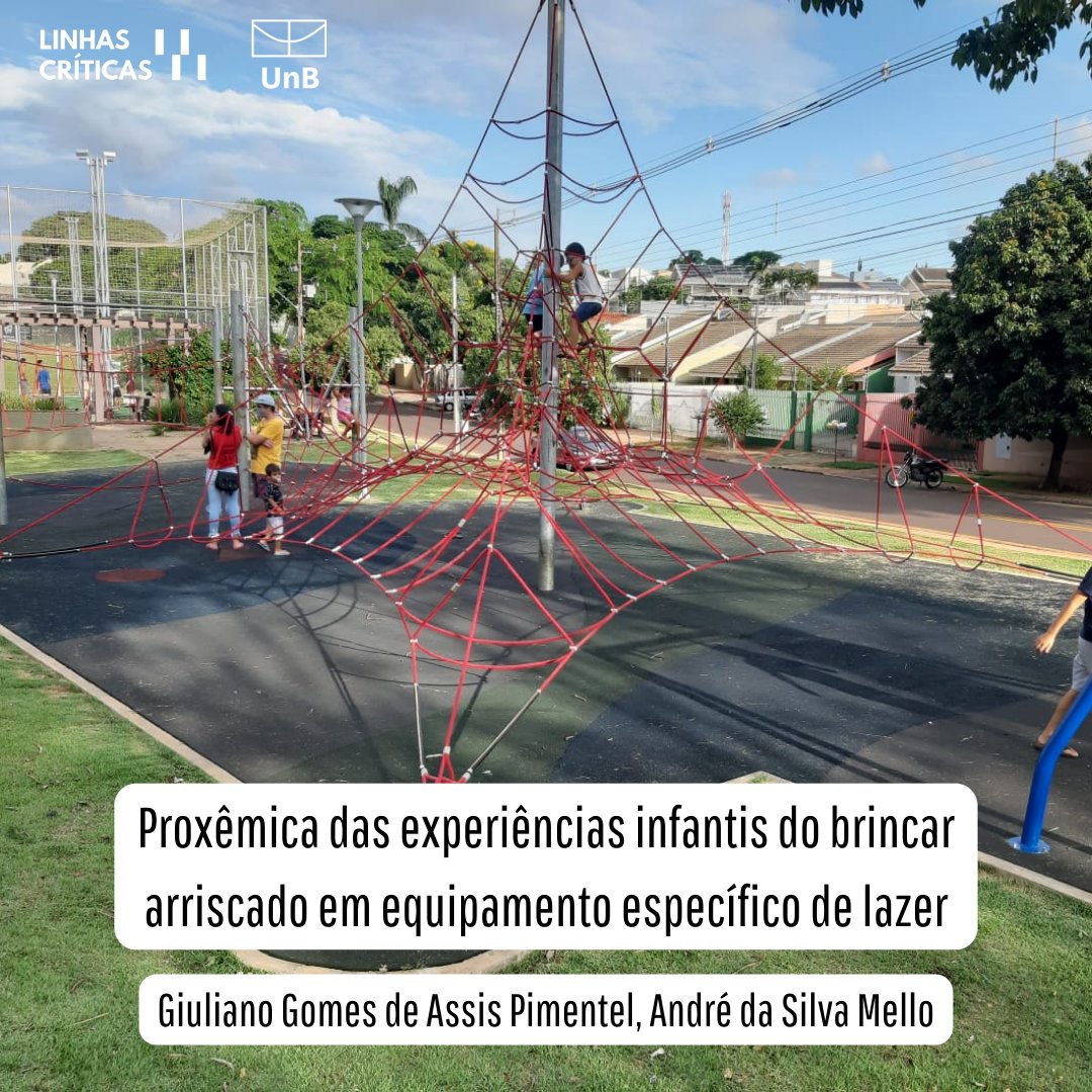 linhas_criticas's tweet photo. Proxêmica das experiências infantis do brincar arriscado em equipamento específico de lazer
Giuliano Gomes de Assis Pimentel, André da Silva Mello
https://t.co/jAo3HUx011

#Criança #Brincadeira #InfraestruturadeEducaçãoFísica https://t.co/CO2bXj6AaK