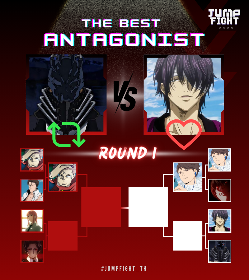 HQSportsdayTH's tweet photo. THE BEST ANTAGONIST | Round 1 (2/2)
TEAM BLACK ⚫️

Retweet -> ออลฟอร์วัน
Like -> ทากาสุงิ ชินสุเกะ

*ขอความร่วมมือหลีกเลี่ยงการ Retweet โพสนี้หากไม่ต้องการโหวต / เชียร์ด้วยวิธี Quote แทน

🗓️Period: 28-30 Nov (🕗8 PM, TH)

#JUMPFight_TH https://t.co/6JLRPdKKBx