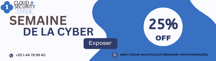 FORUM CLOUD+SECURITY (@cloudsecuforum) on Twitter photo A l'occasion de la Semaine de la Cyber, le <a href="/CloudSecuForum/">FORUM CLOUD+SECURITY</a> vous propose ses offres à ne pas louper !
Du 27 novembre au 1er décembre bénéficiez d'une remise de 25% sur les stands de 9m² et plus avec le code : FCS24 lnkd.in/e8_t8zbw A l'occasion de la Semaine de la Cyber, le <a href="/CloudSecuForum/">FORUM CLOUD+SECURITY</a> vous propose ses offres à ne pas louper !
Du 27 novembre au 1er décembre bénéficiez d'une remise de 25% sur les stands de 9m² et plus avec le code : FCS24 lnkd.in/e8_t8zbw