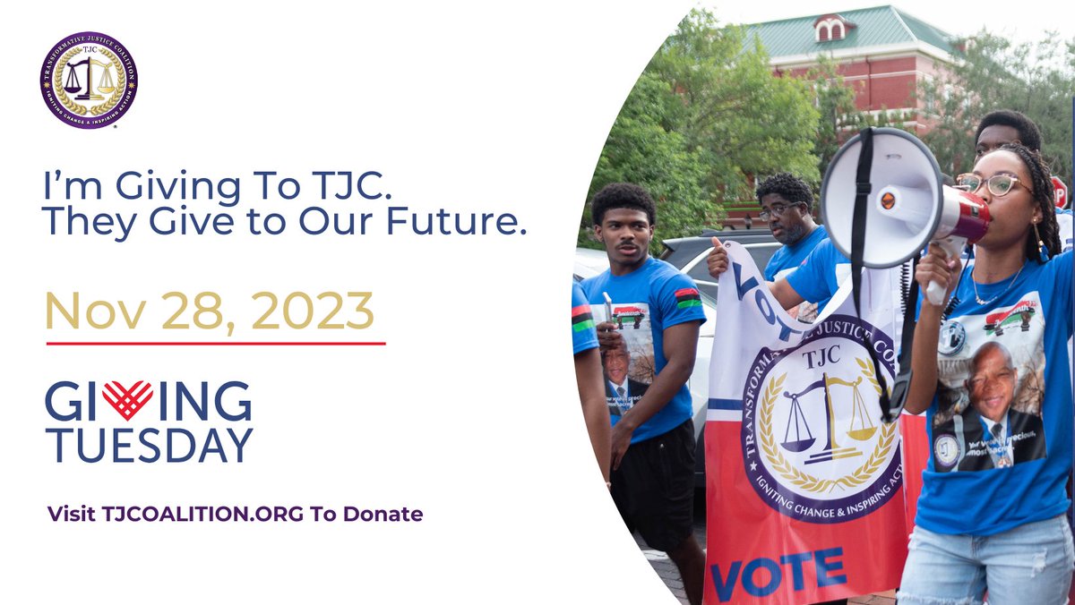 TJC_DC's tweet image. It&apos;s Giving Tuesday‼️ Please consider Transformative Justice Coalition as you give to organizations that are making a change for all. #transformativejusticecoalition #GivingTuesday2023 #VotingRights