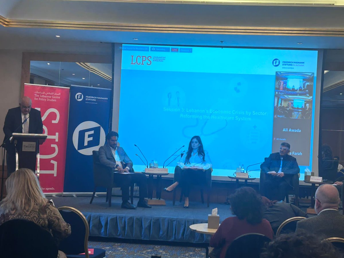 K2P contributing to the national policy meeting coordinated by <a href="/LCPSLebanon/">LCPS Lebanon</a> in collaboration with <a href="/FNFLebanon/">FNF Lebanon & Syria</a> on Reviving Lebanon’s Economy: Four Sectors in Focus and present on The Way Forward for the Healthcare Sector in #Lebanon