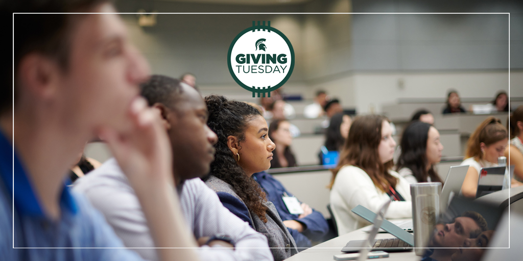 During #GivingTuesday, support the MSU College of Law Alumni Association Endowed Scholarship Fund. Help the next generation of MSU Law alumni. Donations can be made here: bit.ly/40IOyNm.