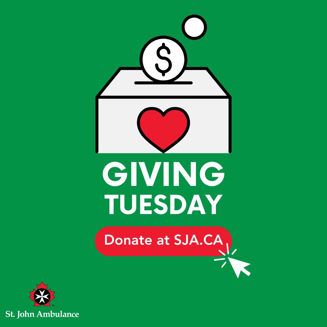 Your donation helps fund our community service programs. Every dollar makes a difference in keeping Canadians safe. Donate to SJA for #GivingTuesday and help us save more lives: sja.ca/en/donate

#Donations #CommunityService #Volunteer #StJohnAmbulance