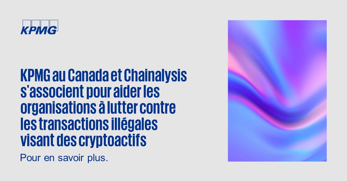 KPMG au Canada et Chainalysis s'associent en vertu d'un nouvel accord stratégique qui prévoit l'adhésion de KPMG au programme Chainalysis Solution Provider. Cliquez ici pour en savoir plus #Cryptofraude : bit.ly/3Rg9zeU