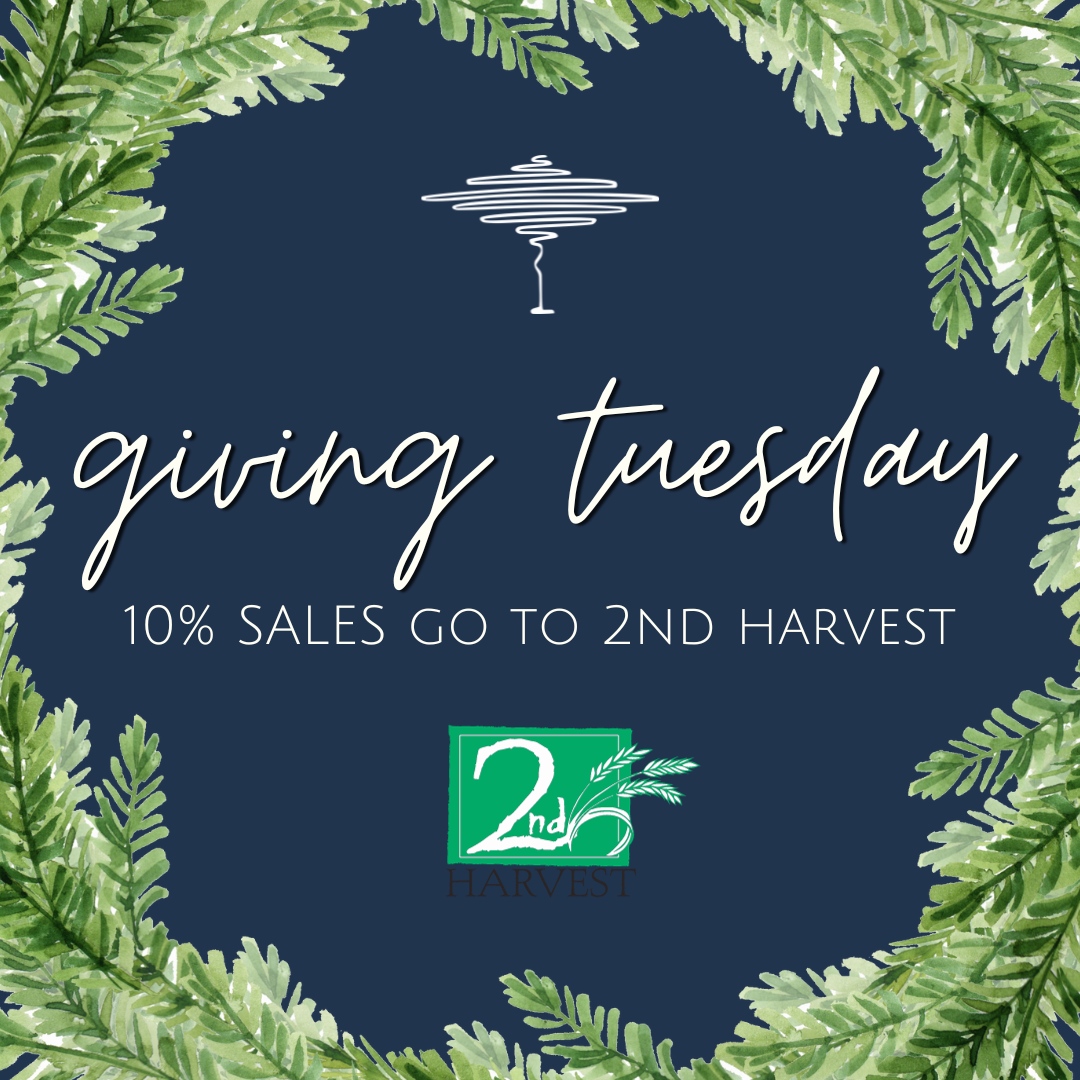 Giving Tuesday! 10% of our sales today will be going to 2nd harvest! Together we can make a difference in the fight against hunger!