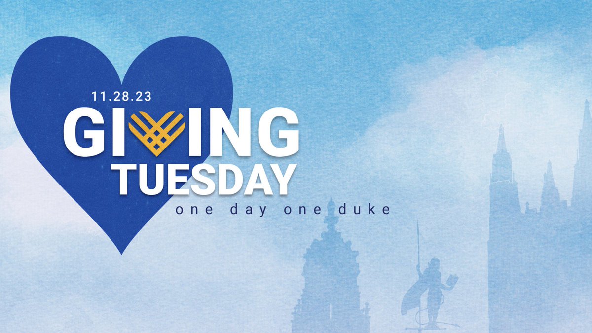 #GivingTuesday is officially here! It’s the largest collective day of giving where we join forces as one Duke to do more. Join us with a gift to the Fuqua Annual Fund before midnight so we can continue to make more possible: ow.ly/3kzZ50QbHLw #OneDayOneDuke #ForeverDuke