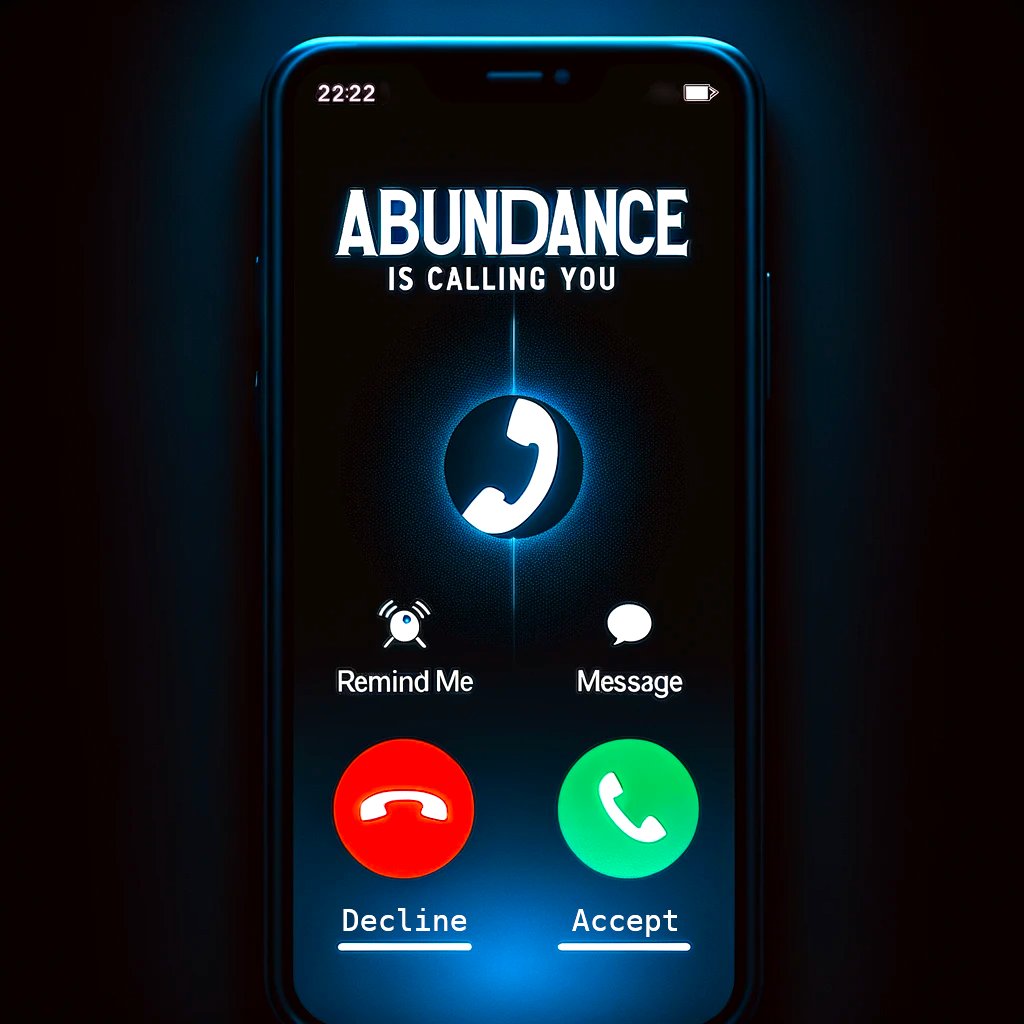 Will you accept the call?

#Abundance #LifeofAbundance