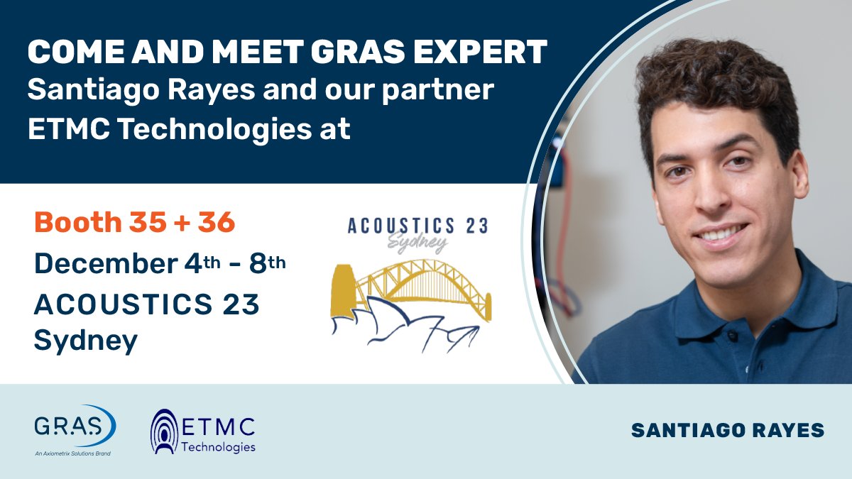 See you down under!
GRAS Sound &amp; Vibration will be attending the Acoustics 2023 Conference in Sydney, Australia, from Monday 4 December to Friday 8 December 2023 at the International Convention Centre Sydney. You find us at booth 35+36.

See you there!
acoustics23sydney.org