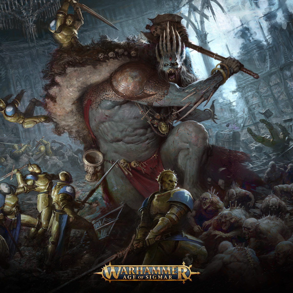 warhammer's tweet image. The twisted minds from the Warhammer Age of Sigmar studio discuss the latest story developments for the Flesh-eater Courts. Enter the Court of the Summerking. bit.ly/3RhzpiV 

#WarhammerCommunity