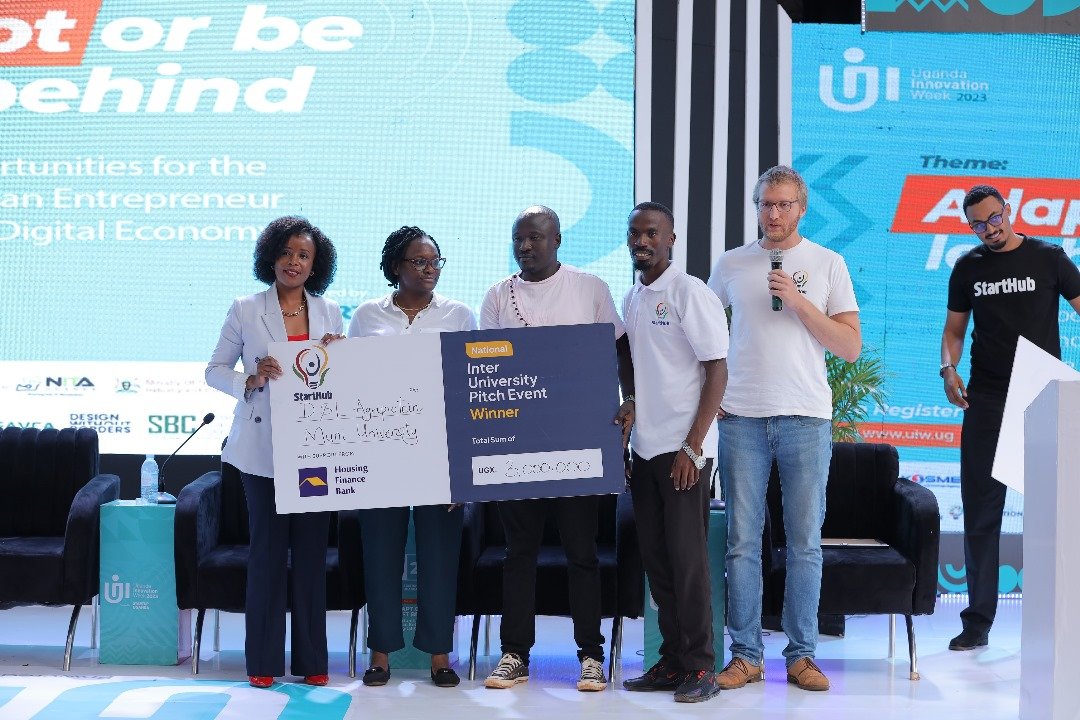 🌟 Celebrating Innovation Excellence! 🚀 Congratulations to our talented entrepreneurs from Muni University who clinched victory at the StartHub Africa Inter University Competition held on 24th November 2023 during the Uganda Innovation Week.